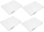 Gogogmee 4Pcs Document Storage Box Transparent File Organizer Case for Certificates Photos and Game Cards Material for Desktop Organization