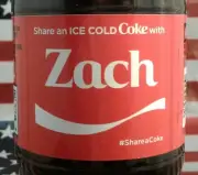 Share A Coke With Zach 2017 Limited Edition Coca Cola Bottle
