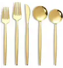 20 Piece Gold Silverware Set for 4 Stainless Steel Flatware Set, Gold Cutler, T5