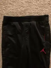 Air Jordan Snap Button Black Red Sweatpants Joggers Size XL Age 13-15 Youth NWOT