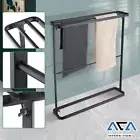 ACA Free Standing Towel Rail Rack Stand Rail Bathroom Drying Bar Shelf Dryer AU