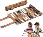 Backgammon Game Set, Classic Backgammon Set for Adults, Playing Field W x D: 32 x 26 cm