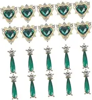 AUTSUPPL 20Pcs Nail Decoration Charms Flat Bottom Manicure Accessories for DIY Nail Art Durable Fade Resistant Nail Gems for Womens Manicures and Present Ideas