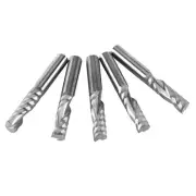 5pcs 6mm Shank Tungsten Carbide Single Flute End Mills Spiral Cutters CNC LLI