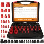 Nut and Bolt Thread Checker,44 Pcs Nuts Bolts Gauge Tools Set,(23 Inch & 21 M...