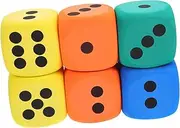 Milisten 6 Pcs Colorful Large Eva Foam Dice for Classroom Games Multi Functional Soft Dice for Engaging Play Props for Learning Parties Social Skill Development