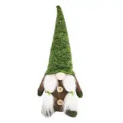 Cute Green Polyester Mini Santa Doll - Christmas Tabletop Decor for Home,