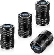 Tire Valve Stem Caps, Compatible with Ford Series Stem Cap Universal Car Air Cover Car Accessories 4 Pcs Black