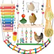 KAKUNM Chicken Toys for Coop 12PCS, Chicken Xylophone, Chicken Swing Set, Chi
