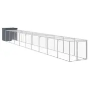 Andala Pets Chicken Cage with Run Dark Grey 110x1017x110 cm