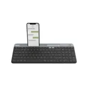 Logitech K580 Multi-Device Slim Wireless Keyboard with Cradle for Device, Gra...
