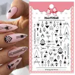 3D NAIL STICKERS MIXED FLORAL GEOMETRIC NAIL ART ADHENSIVE