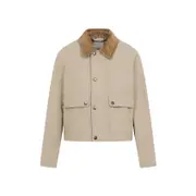 [Burberry] Burberry-Beige Cotton Jacket-Donna 6 UK