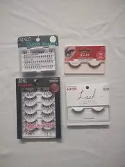 LOT False Eyelashes Ardell & KISS Soft Touch Faux Mink Wispies Natural Big
