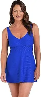 Maxine Of Hollywood Women's Spa Swim Dress One Piece Swimsuit