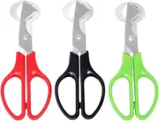 Honbay 3PCS Stainless Steel Quail Egg Cutter Scissors Kitchen Mini