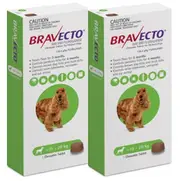 Bravecto Flea & Tick Tablets for Medium Dogs 10-20 kg - Green - 2 Tablets (6 months)