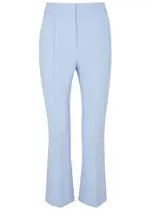 Veronica Beard Tani Cropped Stretch-crepe Trousers - Light Blue - 0 (UK4 / Xxs) 0 (UK4 / XXS)