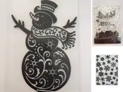 3DPlastic Embossing Folder Christmas Fondant Template Cutting Scrapbooking DIY