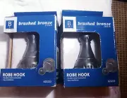 *** NEW - 2 Baypointe Brushed Bronze Finish Robe Hooks Model # 623233 *