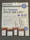 Real Simple Pre Printed Minimalist Spice Jar Labels 1.5"x1.5" 135 Spice Labels