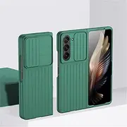 for Samsung Galaxy Z Fold 5 3 4 Zfold 3 4 Z Fold5 Slide Camera Protection Case Slim Matte PC Shockproof Hard,Dark Green,for Samsung Z Fold 3