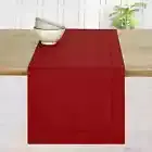 D'Moksha Christmas Table Runner Red 14 x 54 Inch- 100% Pure Linen Hemstitch