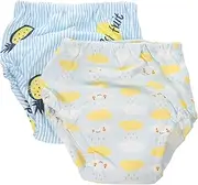 Generic 2pcs Training Pants Training Underpants Portable Newborn Cloth Diapers Toilet Washable Diapers Training Pant Cloth Diapers Stickers Lid Middle: Waterproof Tpu