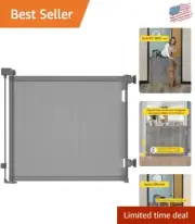 Space-Saving 33'' Retractable Safety Gate - Locks Easy, Installs Effortlessly