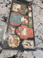 NEW GRAPHIC 45 "OFF TO THE RACES" TAGS & POCKETS HORSES CARDSTOCK DIE-CUTS