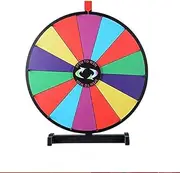 Hooomyai 24" Tabletop Spinning Prize Wheel 14 Slots Prize Wheel Spinner with Dry Eraser & Marker Pen Wheel of Fortune Spin Game for Carnival Trade Show Party