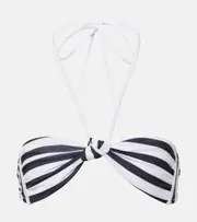 Bananhot Striped halterneck bikini top