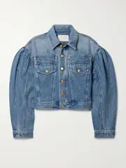 [Ulla Johnson] Ulla Johnson - The Cosette Cropped Denim Jacket - Light denim - medium medium Blue