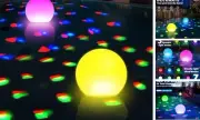 Rechargeable Floating Pool Lights, 6 Inch Light Up Pool Balls with Underwater 2