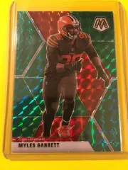 2020 Mosaic MYLES GARRETT Green Mosaic Prizm Parallel #55 Browns
