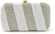 Elegant Women's Clutch Purse – Stylish Evening Handbag for Parties, Weddings & Casual Outings - Gray & White(IGH1461), Gray & White, PACK OF 1