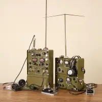 在飛比找蝦皮商城精選優惠-大促#老式電報機模型鐵藝復古懷舊無線電臺發報機擺件抗日影視舞