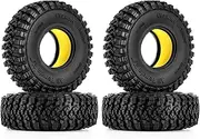 INJORA 1.0 Silicone Rubber Inserts and S5 All Terrain Crawler Tires for TRX4M SCX24 1/18 1/24 RC Crawler Car Upgrade