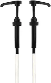 Black Coffee Syrup Pump for 750ml Bottles (Pack of 2) | Universal Fit Torani, (Monin 1 Liter Plastic Bottles Only), Davinci, Jordans Skinny, and Upouria
