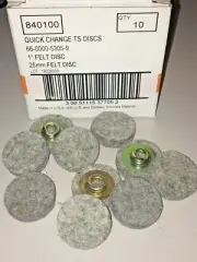 STANDARD ABRASIVES 1" Quick Change TSM Felt Polishing Disc 840100 (10 pieces)