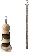 Hat Rack For Wall,Hat Display Wall Mount - 360 Degree Rotating Hook, Space-Saving Vertical Cap Storage Organizer For Closet Dorm Door
