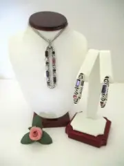 Brighton "MODERNA" Convertible Necklace-Earring Set (MSR$116) NWT/Pouch