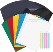 115Pcs Transfer Paper, 15Pcs Tracing Paper for Sewing, 100Pcs Black Graphite Car