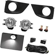 Compatible For Toyota Vios/Yaris Sedan 2013-2017 Led Fog Light Daytime Running Lamp DRL Turn Signal Auto Car Accessories 12V(LED White Bulb)