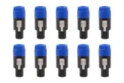 MOTOKU 10PCS Speakon 2 Pin Male Plug Compatible Audio Cable Connectors 2 Pole...