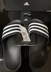 Adidas Adilette Aqua Shower Slides - Core Black / Cloud White & Black **NIB**