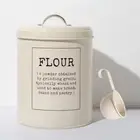Metal Kitchen Food Rice Flour Storage Tin Jar 5L Farmhouse Container Decor