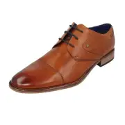 Mens Bugatti '313-85808-4000' Cognac Leather Smart Lace Up Shoes