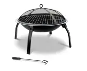 Fire Pit BBQ Charcoal Grill Smoker Portable Outdoor Camping Garden Pits 30"