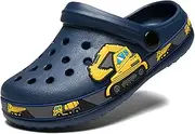 FolHaoth Little Kids Clogs Cute Cartoon Boys Girls Garden Clogs Toddlers Non-Slip Breathable Slides Sandals Children Lightweight Slip-on Beach Pool Shower Slippers